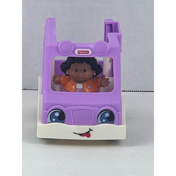 Fisher Price Little People Purple Ice Cream Truck with Figure - Picture 2 of 4